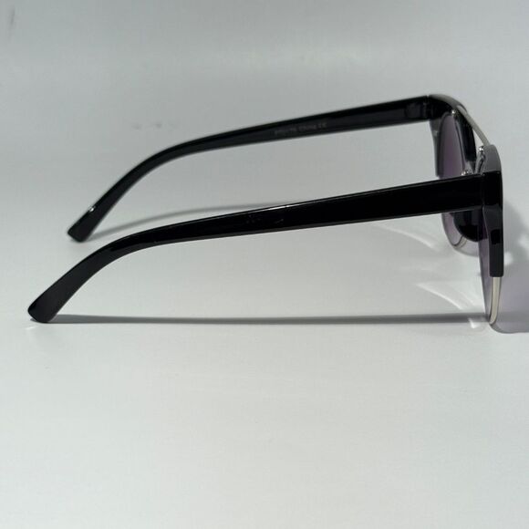 1642 NEW Black Cat Eye Sunglasses Round Lens Eyebrow 100% UV Protection Retro - Picture 6 of 10